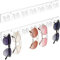 GmeDhc 2 Stück Brillenaufbewahrung Wand, Brillenaufbewahrung 7 Brillen, Brillenständer Sonnenbrillen Organizer Acryl, zum Aufhängen der Brille - Transparent