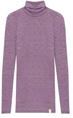Dilling Rollkragenshirt aus 100% natürlicher Merinowolle für Damen - Melierter Flieder 46