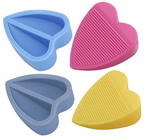 Lurrose 4pcs Creative Heart-Shaped Door Stoppers Non- Door Protectors for Versatile for Carpet and Tile Floors