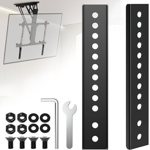 Vertical VESA Extender Plate Bracket Kit, TV Mount Extension Bracket Designed for Low VESA Pattern TV’s, Suitable for Use with Most VESA mounts and TV Ceiling Mount - 2 Brackets