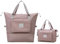 FENASH Faltbare Reisetasche, Reisetasche, faltbare Reisetasche, erweiterbar, faltbare Gepäcktasche, Pink, Modisch und praktisch