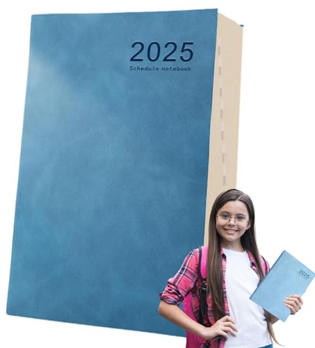 Kalenderbuch des Jahresplaners, Zeitmanagementplaner, 8 x 6 Zoll, 340 Seiten, Tagesplaner 2025, Kalender, Wochenplaner und Jahru