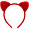 BCHKO Bandeau Oreilles de Chat, Serre-Tête de Chat, Accessoire de Cheveux pour Fille et Femme, Costume de Fête, Décoration, Chat, Serre-Tête Enfant, Déguisement Chat (Rouge)