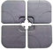 Rebecca Mobili Lot de 4 bases pour parasol, poids pour parasol, noir, Hdpe, remplissable d'eau ou de sable, 4 pièces - Dimensions HxLxP : 7,5 x 50 x 50 cm - Art. RE7162
