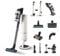 Samsung Scopa Elettrica Ricaricabile VS80F28DES/WA BESPOKE Jet AI LITE complete extra, Aspirapolvere Senza Filo, Clean Station, Potenza 280W, Fino a 120 Min di Autonomia, Beige