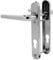uPVC Door Handle 92mm PZ Sprung Pair for PVC and Composite Doors Chrome 122mm Fixing Centres