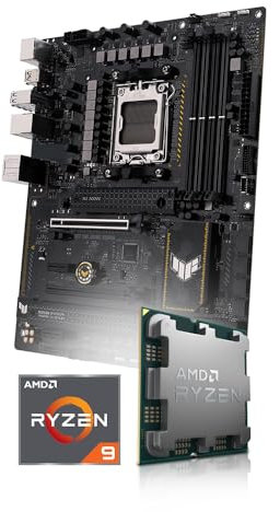 Aufrüst-Kit Bundle Ryzen 9 9900X3D 12x 4.4 GHz Prozessor, ASUS TUF Gaming B650-Plus Mainboard, be Quiet! Dark Rock 5 (zusammengebaut inkl. Bios Update + Funktionskontrolle)