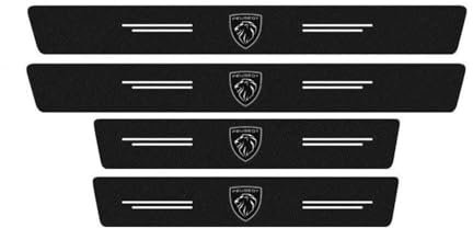 AIMXGBPS Lot de 4 Protections de seuil de Porte en Fibre de Carbone pour Peugeot 208 2008 207 301 308 408 4008 508 5008 Rifter. Autocollants Anti-Rayures pour seuil de Porte