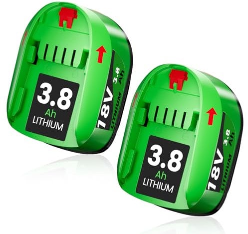 2 Stück PBA 18V 3800mAh Kompatibel mit Bosch Akku Ersatz für Bosch 18V Akku Geräten des Home and Garden System für Werkzeug, kein Original