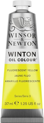 Winsor & Newton Winton - Tubo de Pintura al Óleo, Amarillo Fluorescente, 37ml (Serie 3)