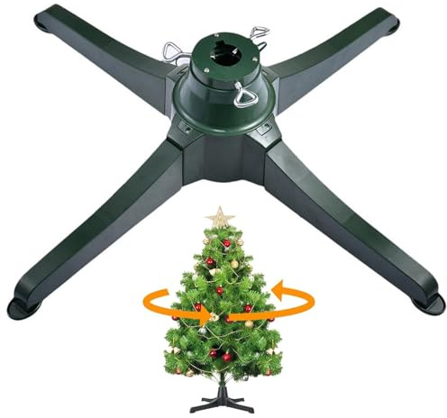 Pied De Sapin De Noël Musical Électrique Rotatif À 360° Avec Haut-parleur Intégré, Compatible Avec Les Sapins Artificiels Jusqu'à 7.8ft/9.87ft Et 80LBS, Support Stable Pour Sapin De Noël(80cm)