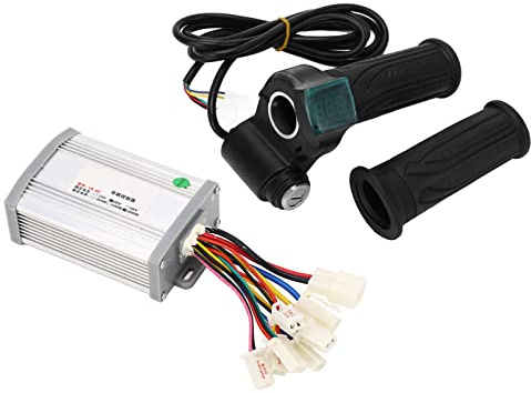 MasYosh Fahrradmotor-Controller-Kit, 36 V 800 W Bürstenmotor-Controller mit Digitaler Leistungsanzeige und Tempomat, für Elektrofahrrad, Roller, Dreirad, 12 V Bis 99