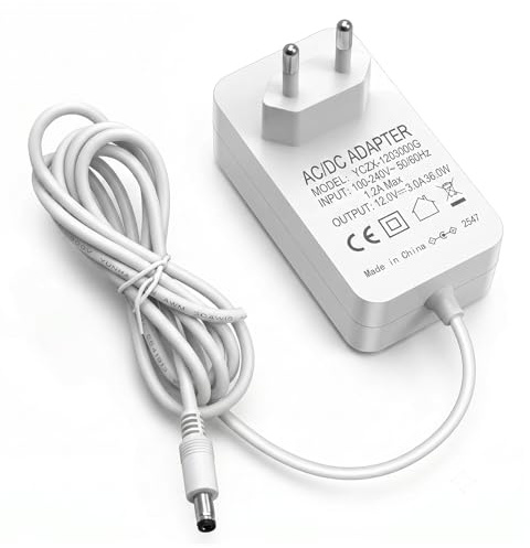12V 3A Netzteil Ladegerät kompatibel für AVM Fritz!Box 7590/7560/7540/7530/7510/7490/7430/7390/6690/6490/5590/5530 WLAN Router & Telekom Speedport Smart, Steckernetzteil DC 5,5x2,5mm