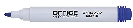 OFFICE PRODUCTS Whiteboard-Marker Boardmarker Basic/ Rundspitze 1-3 mm Strichbreite / Blau / Trocken Abwischbar/ Nicht Toxische Tinte auf Alkoholbasis ohne Xsylen und Toluol. 1 Stück