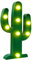 Novelty Place Cactus di Design Luminoso, Lampada LED Bianco Caldo e Verde Tropicale - Soggiorno, Camera e Parete Decorazioni Natalizie Bambini & Adulti - Alimentazione a Batteria Altezza 10 Pollici