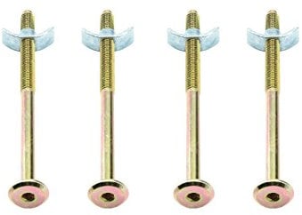 M6 Threaded Half Moon Mini Luna Washers with 120mm Furniture Connecting Bolts for Bunk Beds Cots - Set of 8