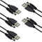 HiLetgo 5pcs USB 2.0 A Male to DC 5.5x2.1mm 5 Volt USB to DC Convert Cable Charge Power Cable Black Max 2.5 Amp Power Cable