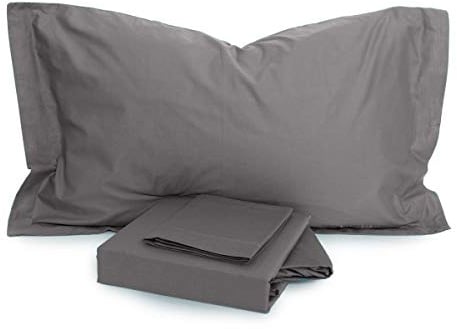OFFERTA COMPLETO LETTO MATRIMONIALE MAXI LAURA BIAGIOTTI LENZUOLA 2 DUE PIAZZE PERCALLE PURO COTONE 2 FEDERE + SOPRA + SOTTO CON ANGOLI (TINTA UNITA, DUSTY BLUE)