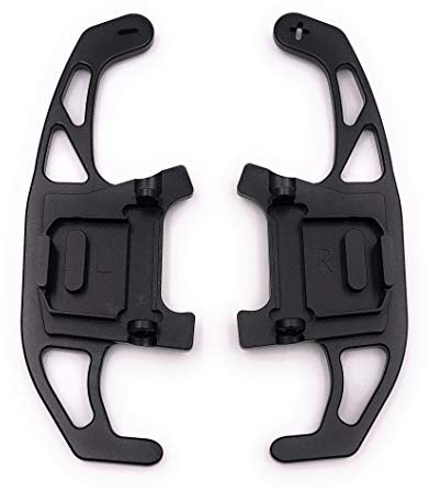 H-Customs Schaltwippen Replacement Shift Paddle kompatibel mit Golf 7 nur GTI R GTD Aluminium Schwarz