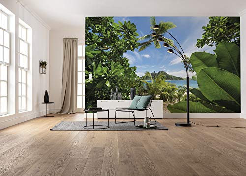 Komar Vlies Fototapete CAST AWAY JUNGLE | Tapete, XXL, Dekoration, Natur, Landschaft, Schlafzimmer, Wohnzimmer, Büro, Flur | Größe 450 x 280 cm (Breite x Höhe) | SHX9-106