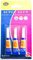 Super Glue Tubes 3g - 3 Pack Quick Dry Extra Strong Adhesive for instant Repair Plastic Rubber Wood Glass Leather DIY Craft Transparent Glue