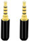 PNGKNYOCN connecteur 3.5mm Jack a souder, 1/8 TRRS 4 pôles plaqué Or Connecteur de borne de câble Audio de Remplacement pour réparation et Remplacement de Casque stéréo DIY (2-Pack)
