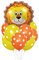 ballonfritz® Tiere Safari Dschungel Ballon 11 tlg. Set - XXL Löwe Kopf Luftballon 55x55x20cm als Geburtstagsgeschenk, Party-Deko oder Überraschung den Kindergeburtstag