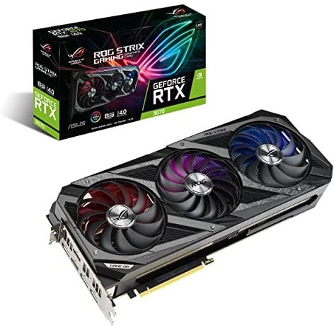 ASUS ROG Strix NVIDIA GeForce RTX 3070 V2 - Tarjeta gráfica Gaming (PCIe 4.0, 8 GB GDDR6, LHR, HDMI 2.1, DP 1.4a, Axial-Tech, diseño de 2,9 Ranuras, Super Alloy Power II, GPU Tweak II)