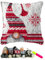 DIY Latch Hook Kits Throw Pillow Christmas Hat Cover Rug Pattern Color Printed Canvas16X16 inch, Crochet Needlework Crafts for Kids and Adults