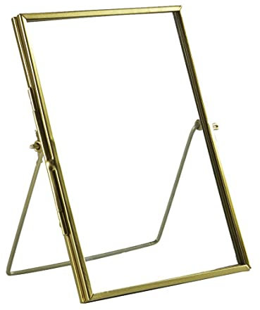 Nicola Spring Metal Photo Frames - Fits Photo Size 5 x 7 (13 x 18cm) - Pack of 5 - Gold Picture Frame Portrait Orientation Freestanding Certificate Display Poster Case