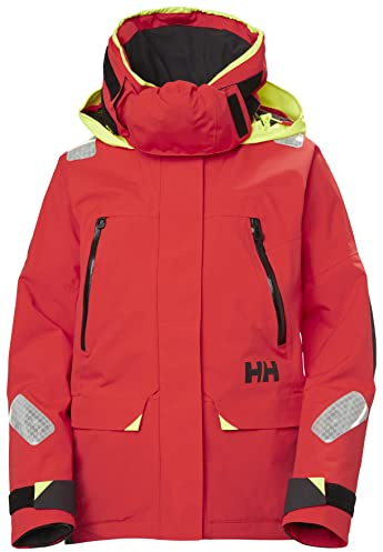 Helly-Hansen Skagen Offshore Jacket - Premium Women's Waterproof Raincoat, Breathable & Windproof, Ideal for Sailing, 222 Alert Red - L