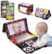 LEADSTAR Baby Spiegel Spielzeug,Faltbarer Baby Bauchlage Spielzeug Sensorisches mit Schwarz Weiß Kontrastmuster,ABC Alphabet Montessori Spielzeug für 0 3 6 12 Monate Jungen Mädchen