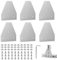 EXLECO 6er Eckhalterung Verbindungsplatte Aluprofil 20X20 Eckhalterungsplatte Eckwinkelplatte Außenprofil T Profil Aluminium mit Muttern Schrauben Schraubenschlüssel für 6mm Schlitz Aluminiumprofil