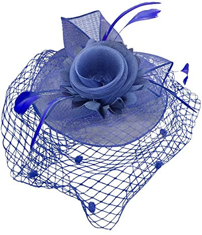 MILAX Fascinator Schwarz Damen Elegant Fascinator Haarreif Für Hochzeit Cocktail Wedding Tea Party Hair Accessory Feder Fascinators Hut Bridal Wedding for Dress Party Cocktail