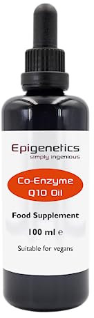 Co-Enzyme Q10 Oil 100ml | 4.5mg CoQ10 Liquid + Pumpkin Seed Oil | UK Made Vegan Liquid | UV Protected Miron Violet Glass | 10 Drops Daily (4 Month Supply)
