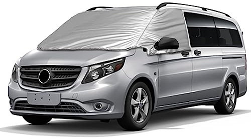 Frontscheibe Wrap Cover Ersatz für Mercedes-Benz Vito W447 2015-2022, Auto Windschutzscheiben Abdeckung, 600D Luxus Sonnenschutz Wasserdichtes Schnee-Eisschutz, Staubschutz