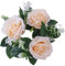 Folpus Künstliche Rosen, Kerzenringe, künstliche Blumen, Kleiner Kranz, Stumpenkerzenhalter, Champagner