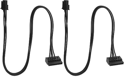 ECSiNG 2 cables de alimentación mini de 4 pines a SATA Mini 4 pines a 15 pines SATA hembra cable adaptador de corriente accesorios para placas base, discos duros y unidades de CD
