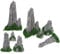 Didiseaon 8 Künstliche Berge Steingarten Landschaft Felsen Mini-Gartenfiguren Miniaturen Puppenhaus-Zubehör Sandtisch Topfpflanze Ornament Zen-Gartendekoration