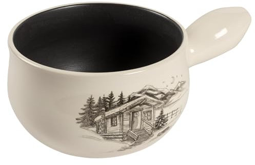 RIKON Caquelon Chalet Induktion ø 20cm, geeignet für Induktion, 2.6 Liter ideal für 4-6 Personen, aus hochwertigem Keramik
