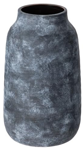 Dekovase Blumenvase aus Keramik Rund Tischvase im Antik Shabby Chic Look Vasen für Blumengesteck, H x Ø: 24,5 x 13 cm