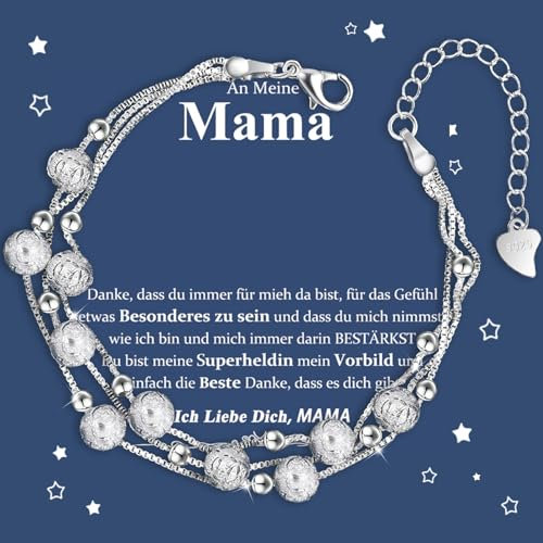 CheersLife Armband Damen Muttertagsgeschenke für Mama Silber Armband Damen 925 Mutter Tochter Geschenk Geschenke für Frauen