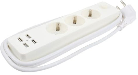 UPKOCH Regleta De Enchufes Puertos USB Extensión Eléctrica Portátil Cargador Móvil Compatible Dispositivos USB Protección contra Sobretensiones para Hogar y Viajes