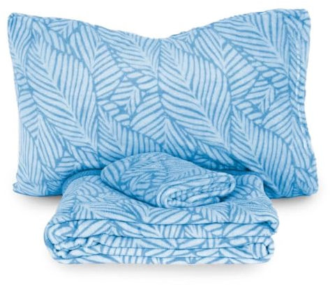 Morbidissimi Set lenzuola Completo letto in Pile Coral art. Dorella, Termico, Morbido, Caldo per letto Matrimoniale AZZURRO