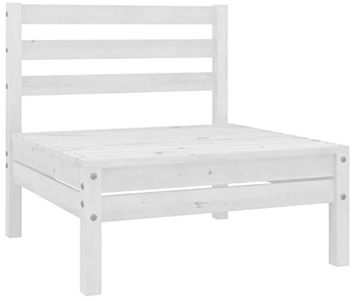 RAUGAJ Schöne Outdoor-Garten-Sofa für den Außenbereich, Weiß, Massivholz, Kiefer