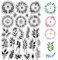 craspire Pflanzen-Klarstempel, Kranz, Blumen, Blätter, Wiederverwendbar, Transparent, Silikon-Stempel, Siegel, Poststempel Für DIY-Scrapbooking, Filmrahmen, Fotoalbum, Dekoratives Journaling