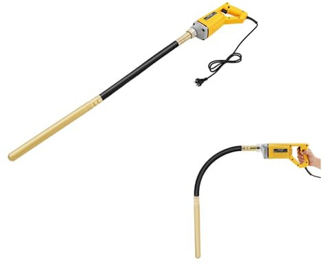 HUSPOO Betonrüttler - 850W Elektrische Betonrüttler Flaschenrüttler | mit 1m Schlauch | 5600 r/min | Luftblasen Schnell | Handrüttler für Beton | Betonverdichter Rüttelflasche | für Baustellen