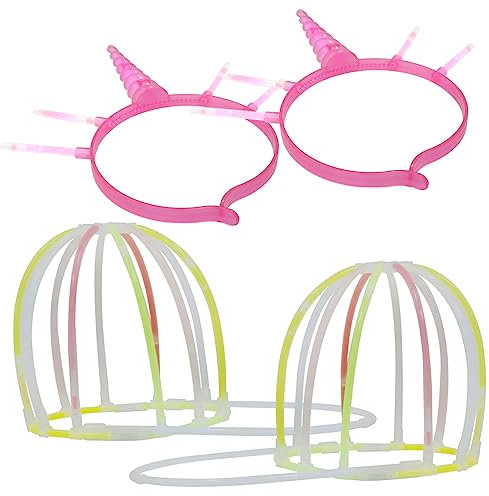 LABRIMP Glowing Kopfschmuck Bastelset Mit Leuchtstäben Diy-material Für Stirnbänder Und Hüte Partygeschenk Für Konzerte Festivals Geburtstage