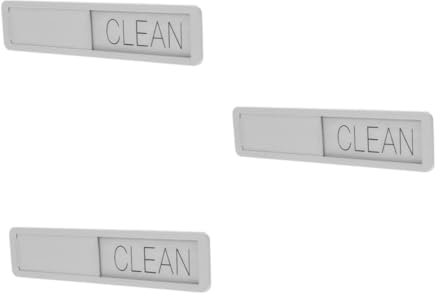 VILLCASE 3 Stück „Clean Dirty“ Schild Magnete Spülmaschinen Reinigungsmagnet Klebriger Kühlschrankmagnet Magnetisches Schild Für Spülmaschine Kühlschrankmagnet Schild Rückseite