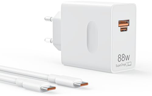 Per Huawei Honor Magic6 Pro/Mate60 Pro/Mate60 Pro+/P60 Art/P60 Pro Presa USB C 88W PD Caricatore Veloce Per Honor Magic6/Magic5/P40 Pro+/P40 Pro/P30 Pro Con Cavo 6A 1.5 88W